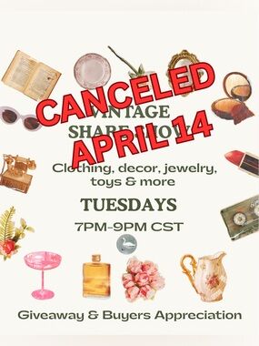 VINTAGE + SHARE LIVE TUES 7-9PM CST